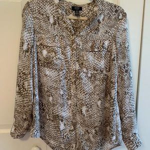 Snake Print Camp Blouse